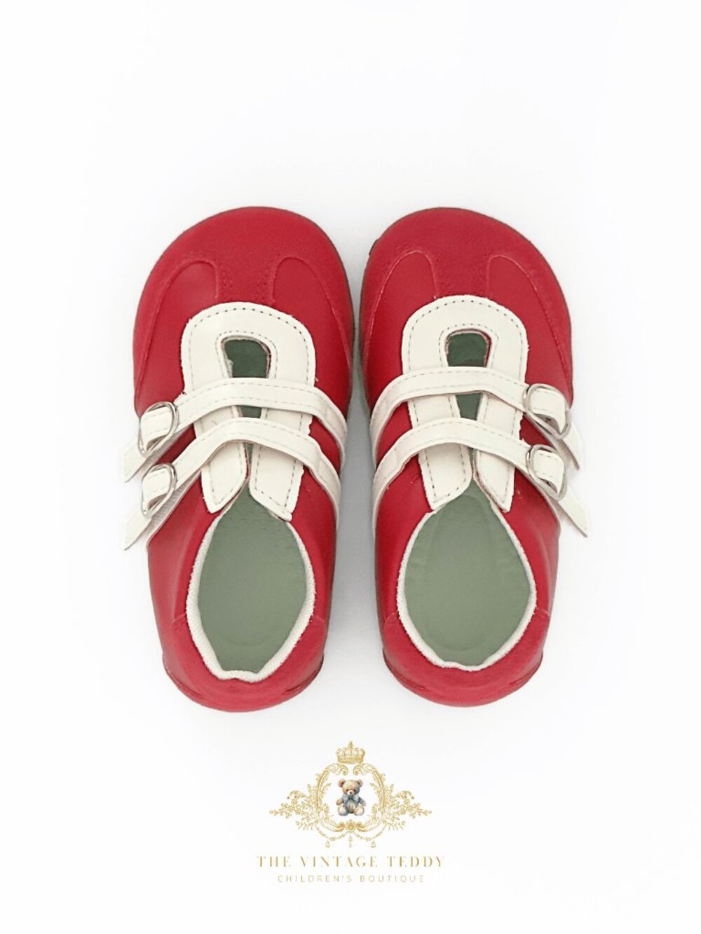 NWT Cute Girls Sneakers Children's Shoes Kicks Athletic Sports Stripes Red 6.5 - Picture 4 of 4
